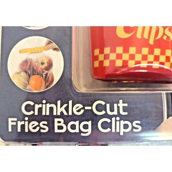 Crinkle-Cut Fries Bag Clips Set of 12 French-Fry Holder Magnetic for Fridge NIP - Picture 4 of 5
